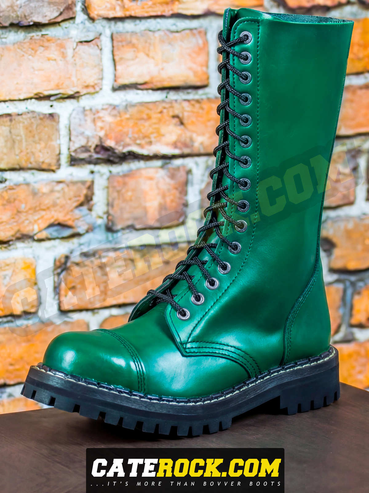 Bovver Boots 15 Eyelet (DARK GREEN)