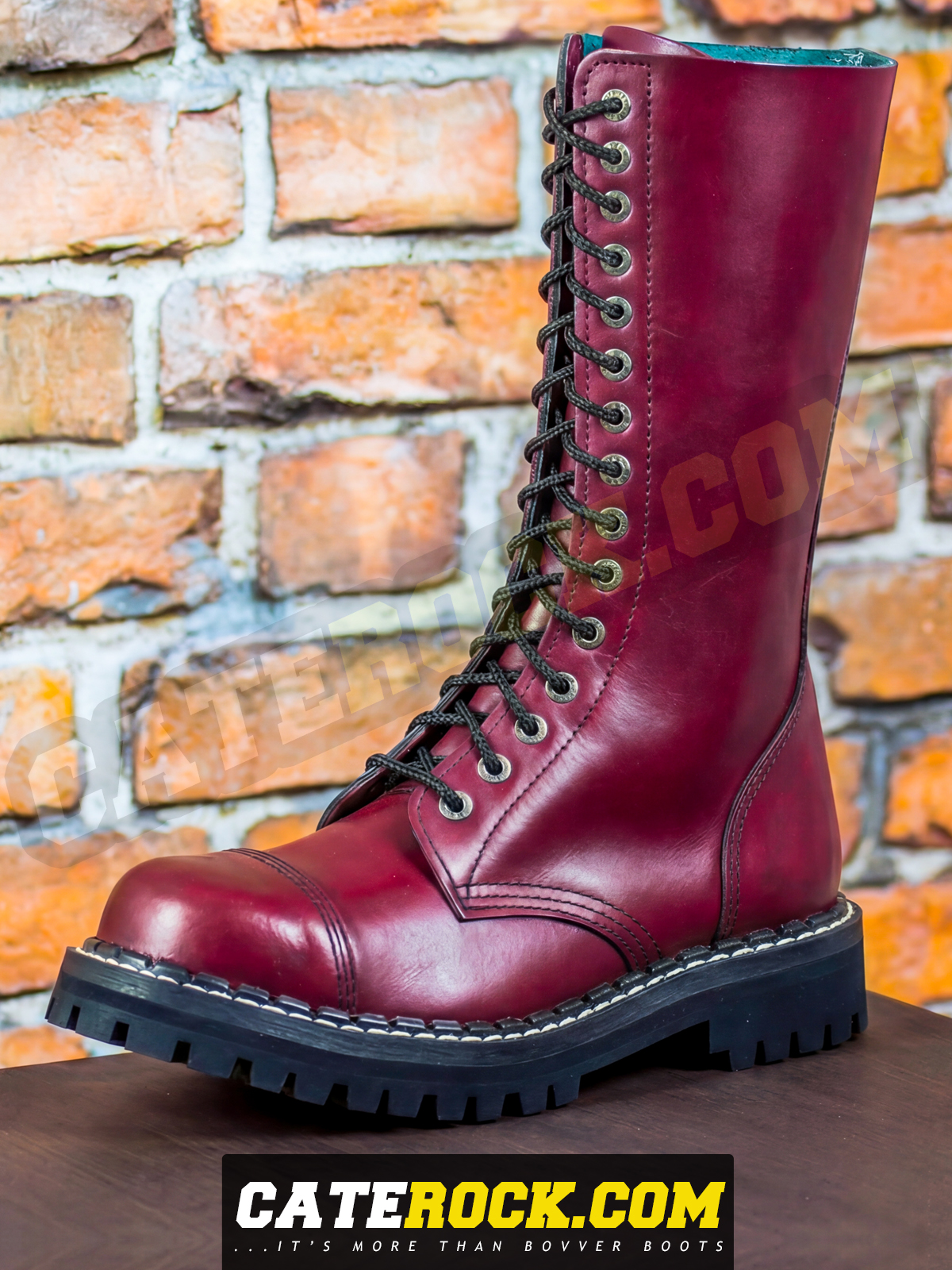Bovver Boots 15 Eyelet (MAROON)