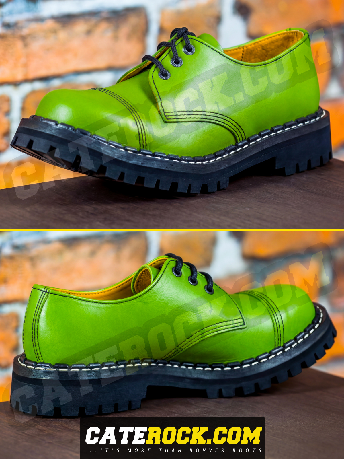 Bovver Boots 3 Eyelet (BRIGHT GREEN)