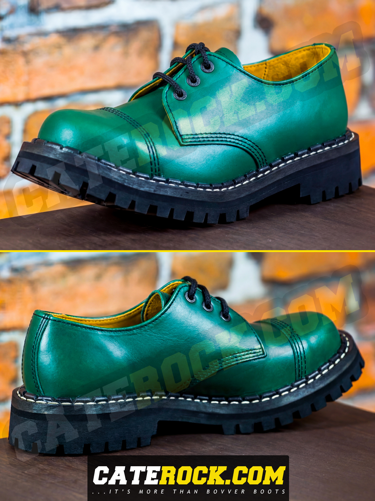 Bovver Boots 3 Eyelet (DARK GREEN)