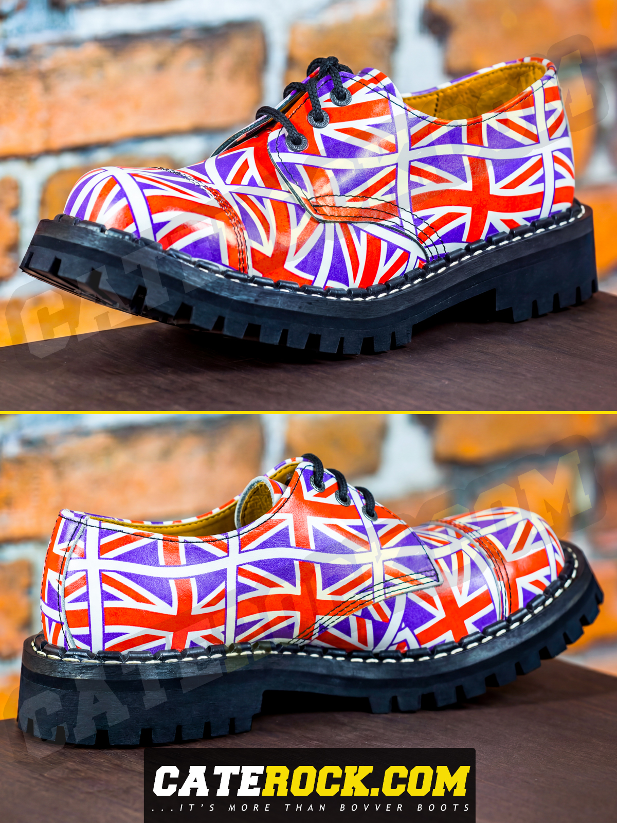 Bovver Boots 3 Eyelet (GREAT BRITAIN FLAG)