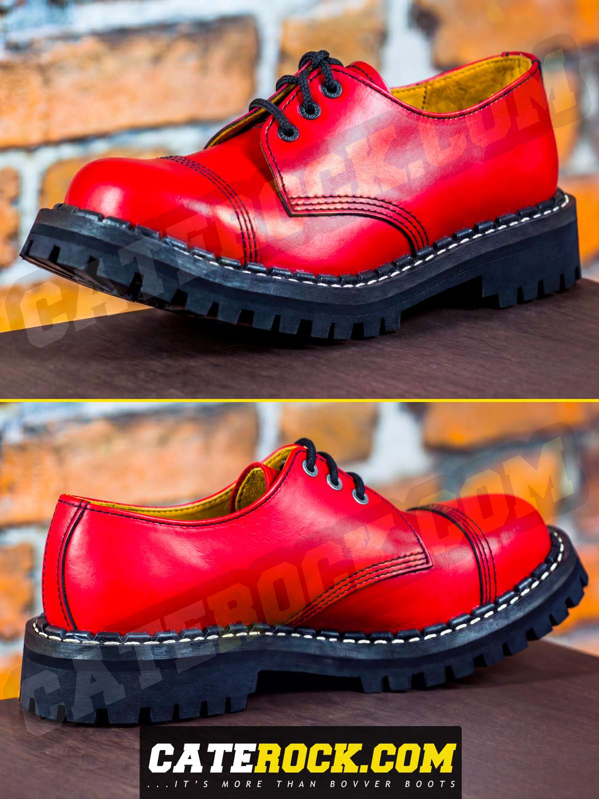 Bovver Boots 3 Eyelet (RED)