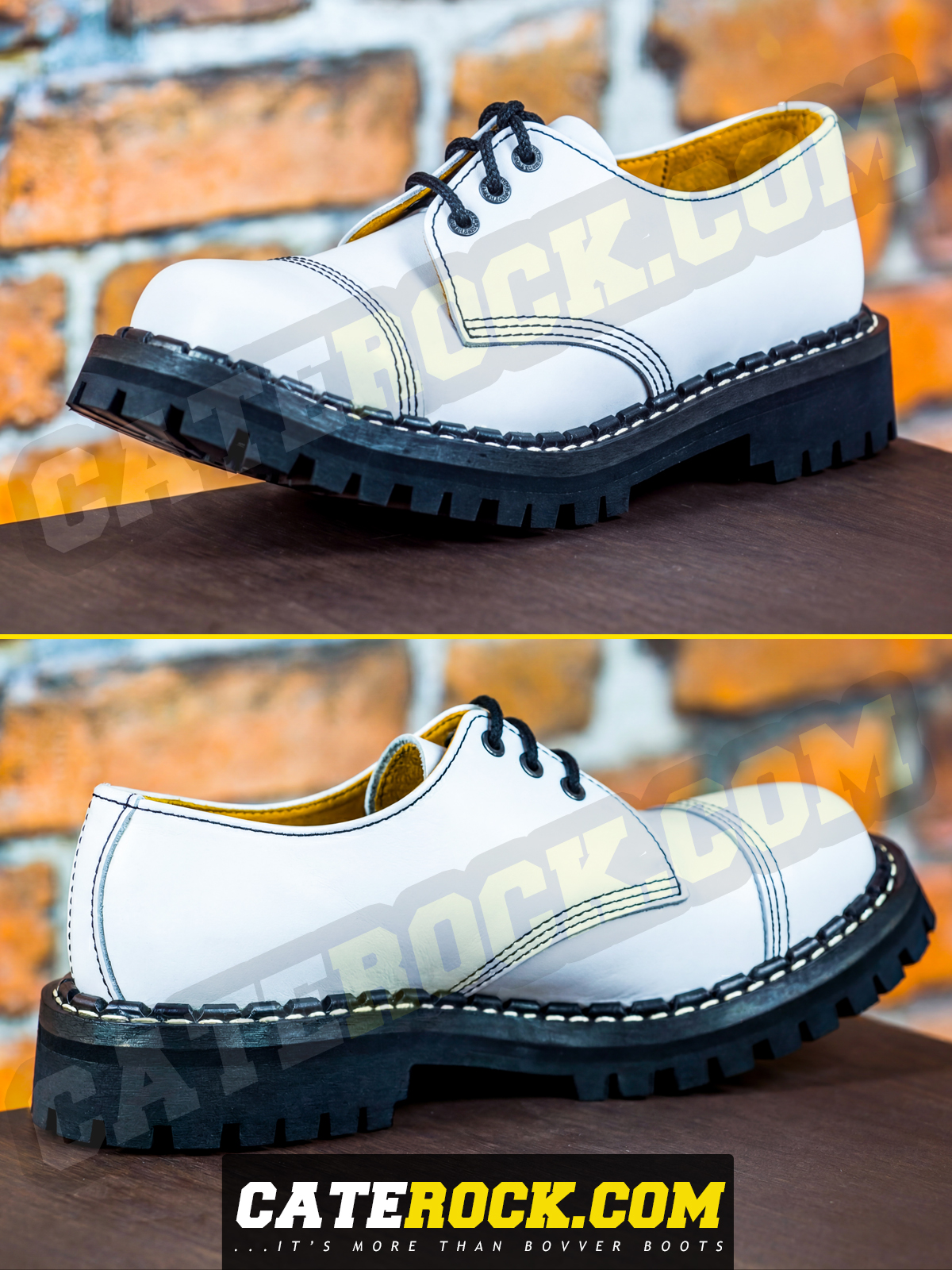 Bovver Boots 3 Eyelet (WHITE)