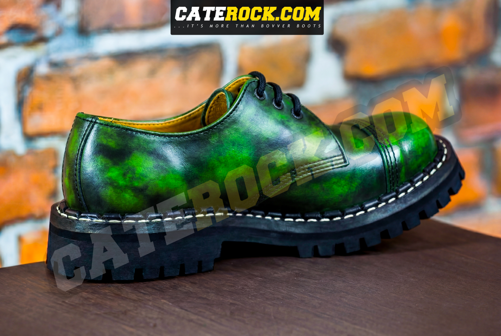 bovver-boots-3-eyelet-wiped-to-bright-green-B