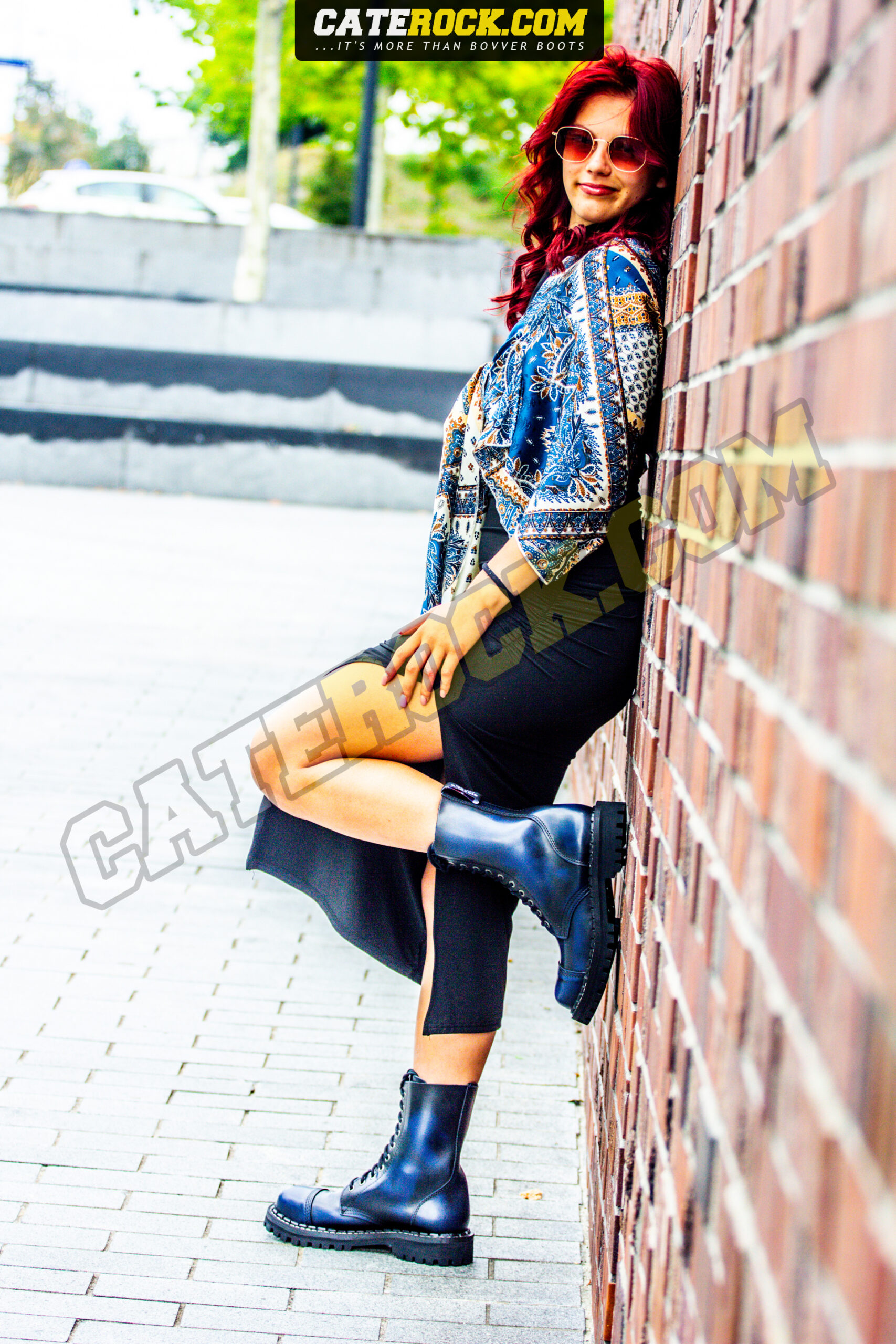 Bovver boots wiped to blue