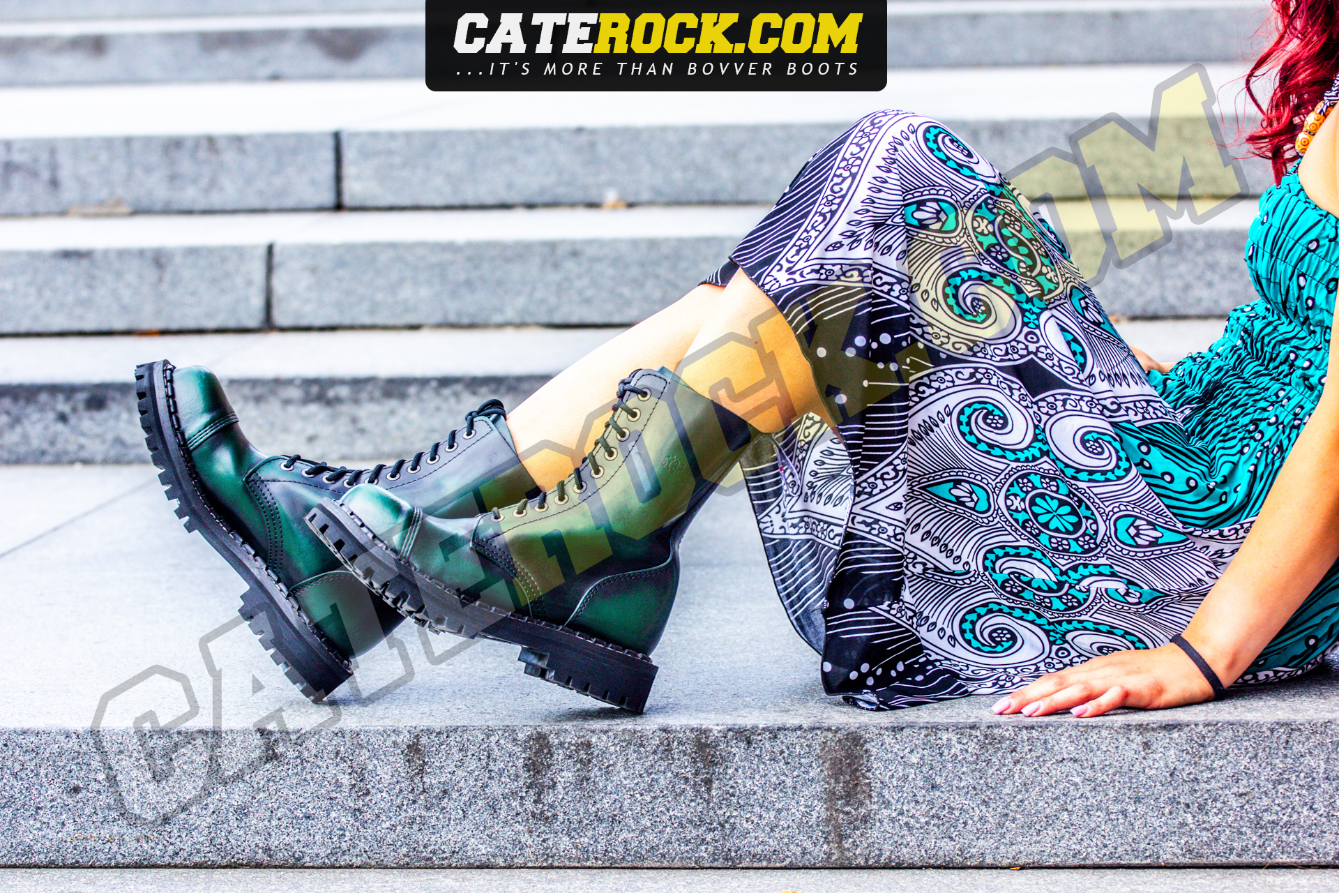 Bovver boots wiped to green