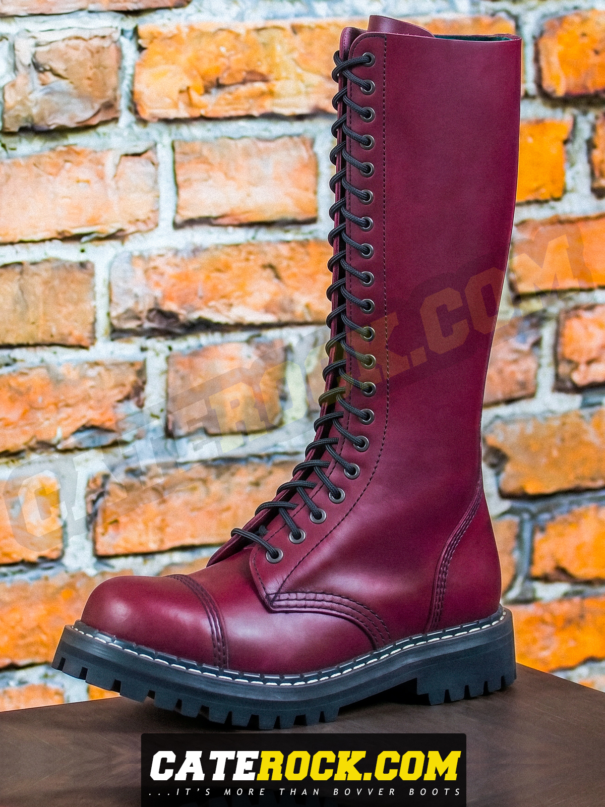 Bovver Boots 20 Eyelet (MAROON)