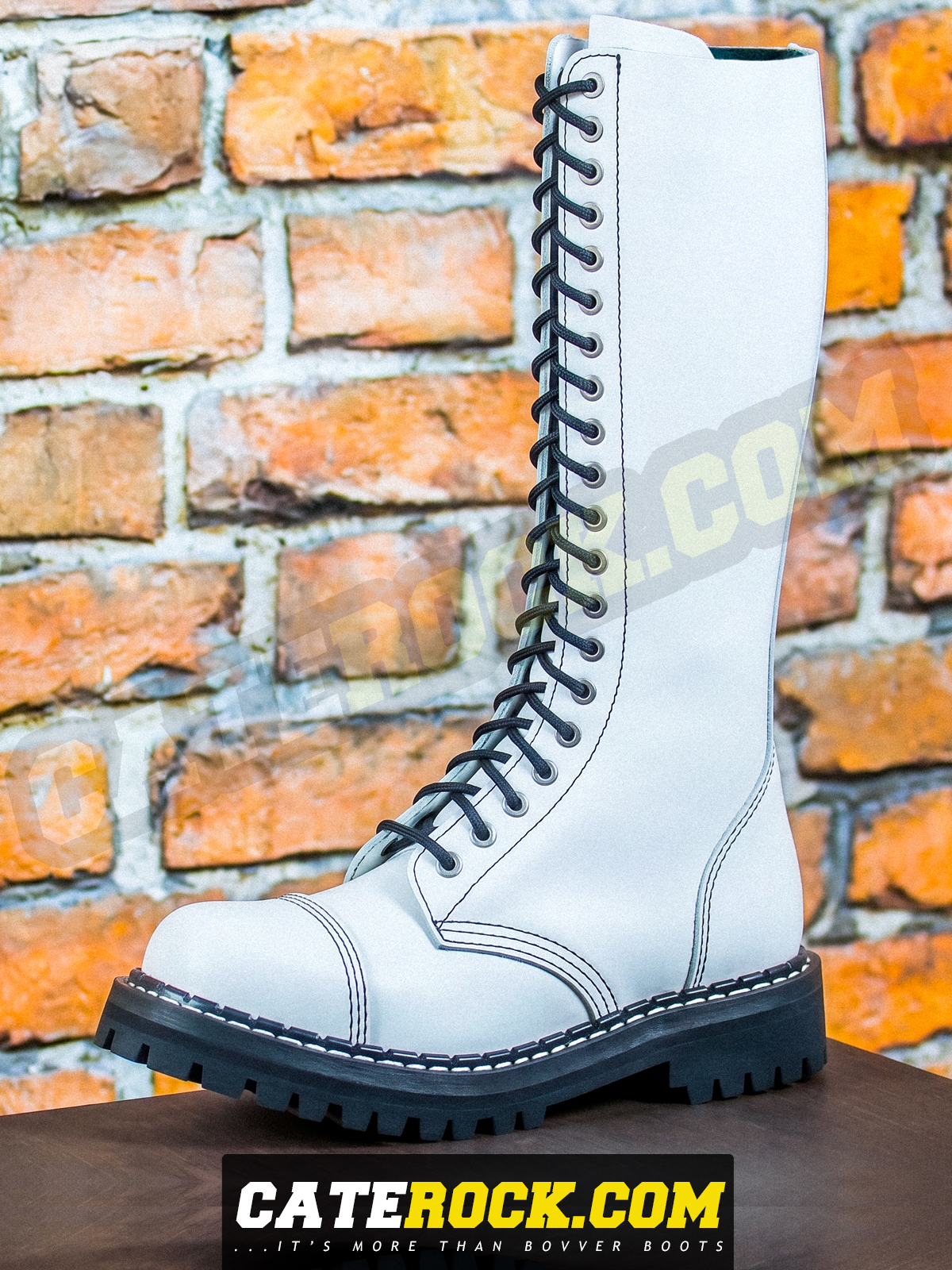 Bovver Boots 20 Eyelet (WHITE)
